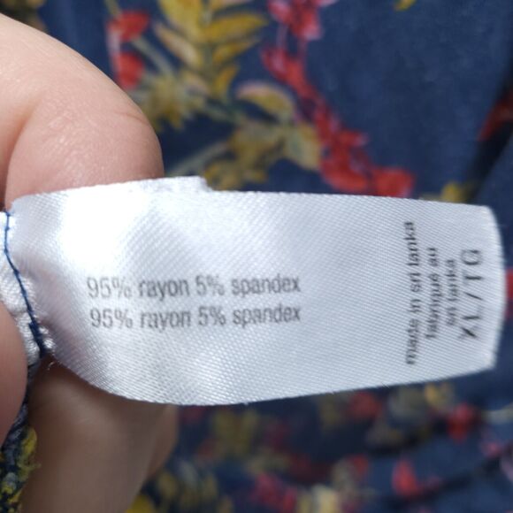 Tommy Bahama Dress Womens XL Blue All Over Print Tropical Beachwear Stretch - Picture 4 of 7